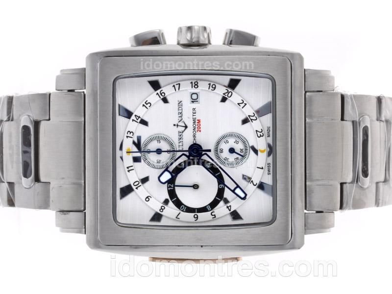 Ulysse Nardin Quadrato Working Chronograph with White Dial S/S