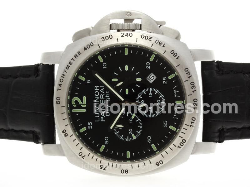 Panerai Luminor Daylight Working Chronograph with Black Dial