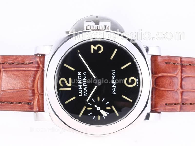 Panerai Luminor Marina Unitas 6497 Movement Manual Winding Swan Neck with Black Dial