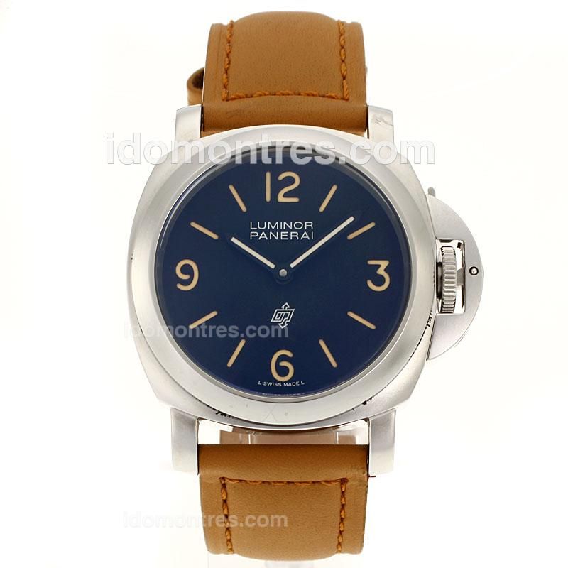 Panerai Luminor OP Logo Unitas 6497 Movement with Black Dial -Leather Strap