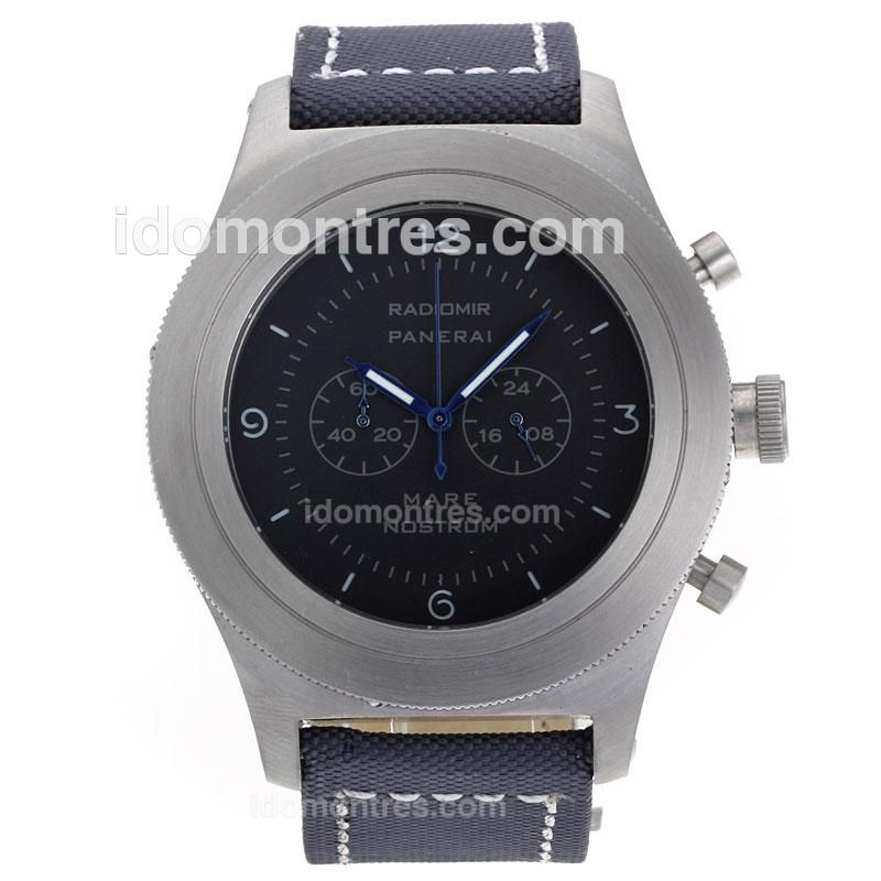 Panerai Radiomir Mare Nostrum Working Chronograph with Black Dial-Nylon Strap