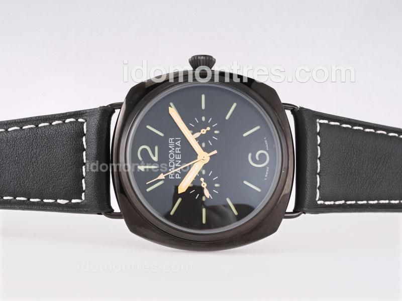 Panerai Radiomir Working Chronograph PVD Case with Black Dial-AR Coating