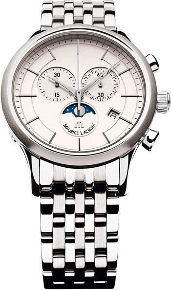 Maurice Lacroix Les Classiques Phase de Lune Chronograph Mens Watch Model: LC1148-SS002-130