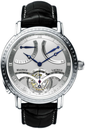 Maurice Lacroix Masterpiece Tourbillon Retrograde Mens Watch Model: MP7088-PL201-110