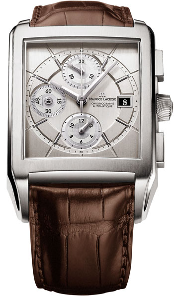 Maurice Lacroix Pontos Rectangulaire Chronograph Mens Watch Model: PT6197-SS001-130