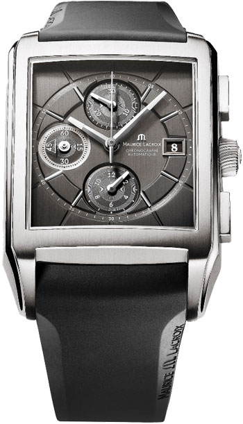 Maurice Lacroix Pontos Rectangulaire Chronograph Mens Watch Model: PT6197-TT003-331