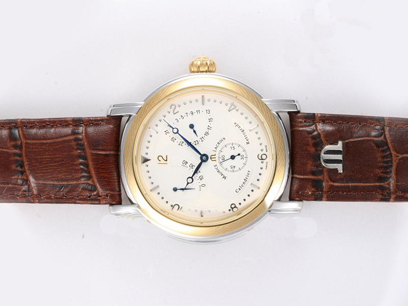 Maurice Lacroix Masterpiece Calendrier Retrograde MP7268-PG101-130 Mens Automatic Round Watch