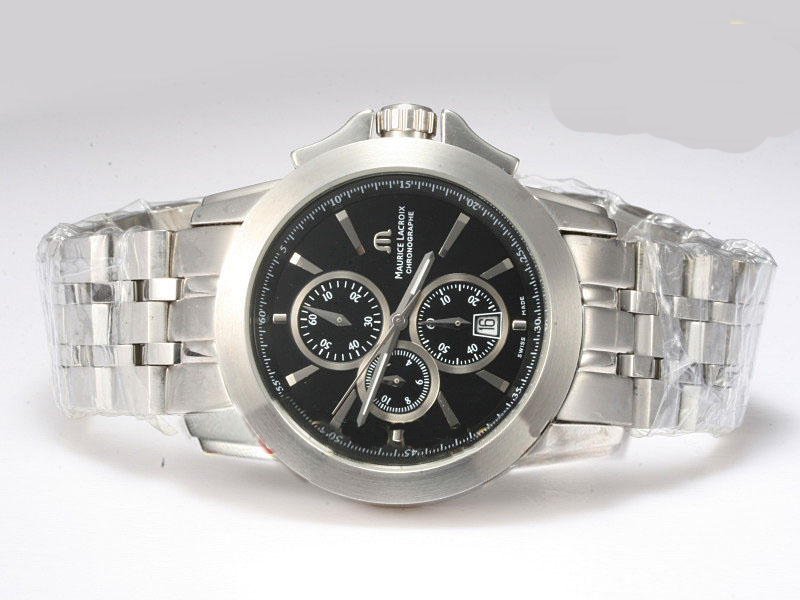 Maurice Lacroix Pontos Chronographe Valgranges PT6008-SS002-331 Mens Round Quartz Chronograph Watch