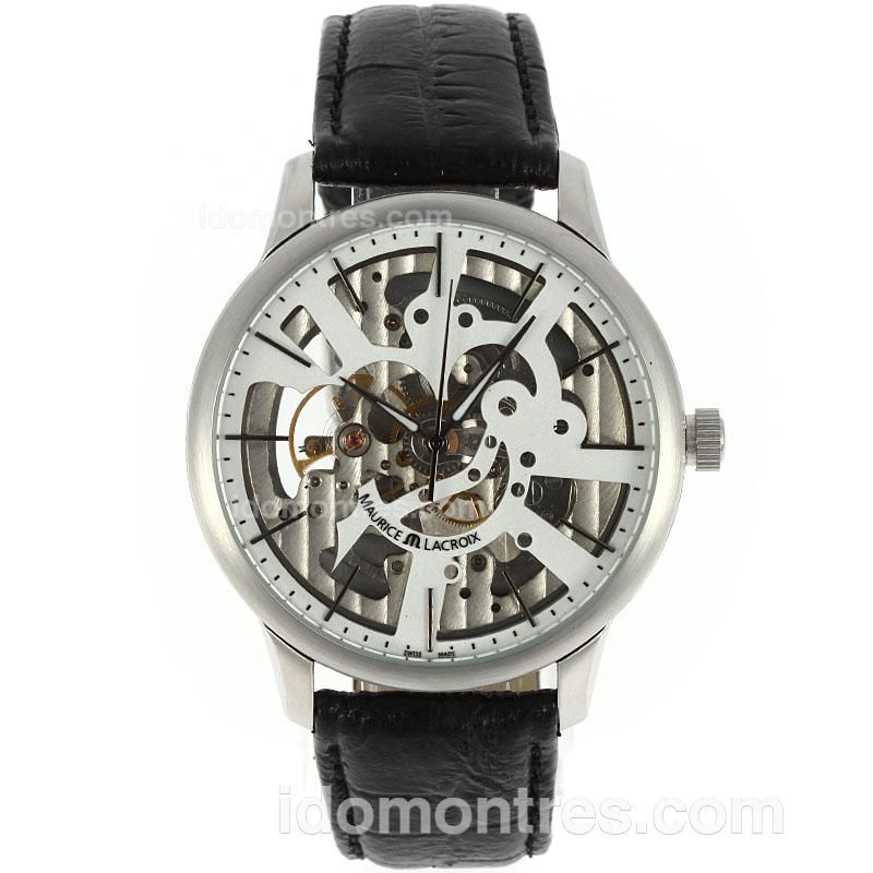 Maurice Lacroix Skeleton Manual Winding with Leather Strap