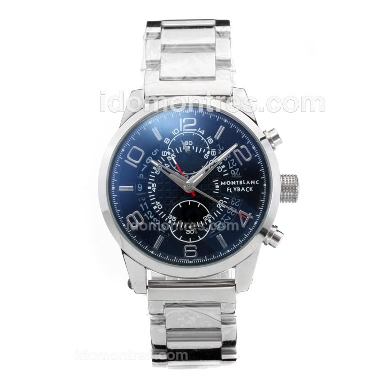 Mont Blanc Flyback Automatic with Black Dial S/S