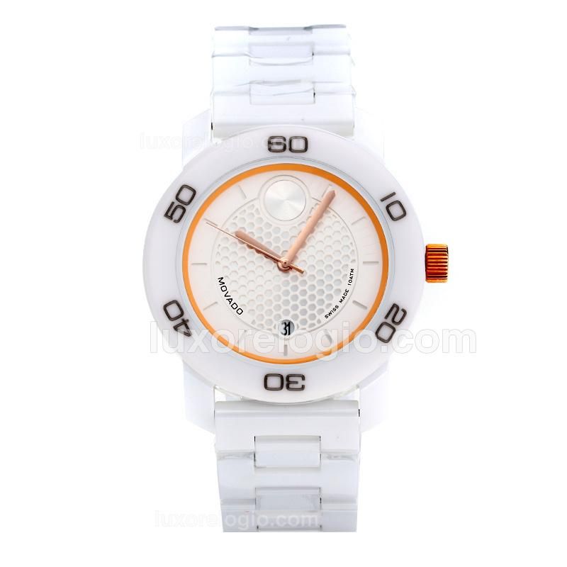 Movado Full Ceramic with White Dial