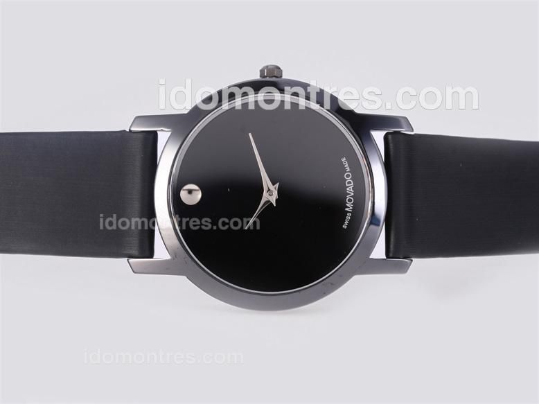 Movado Museum Ceramic Case with Black Dial-Couple Watch